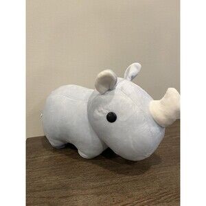 Bellzi Plush Baby Blue Rhini Rhino 12" Soft Stuffed Animal Nursery Jungle Decor
